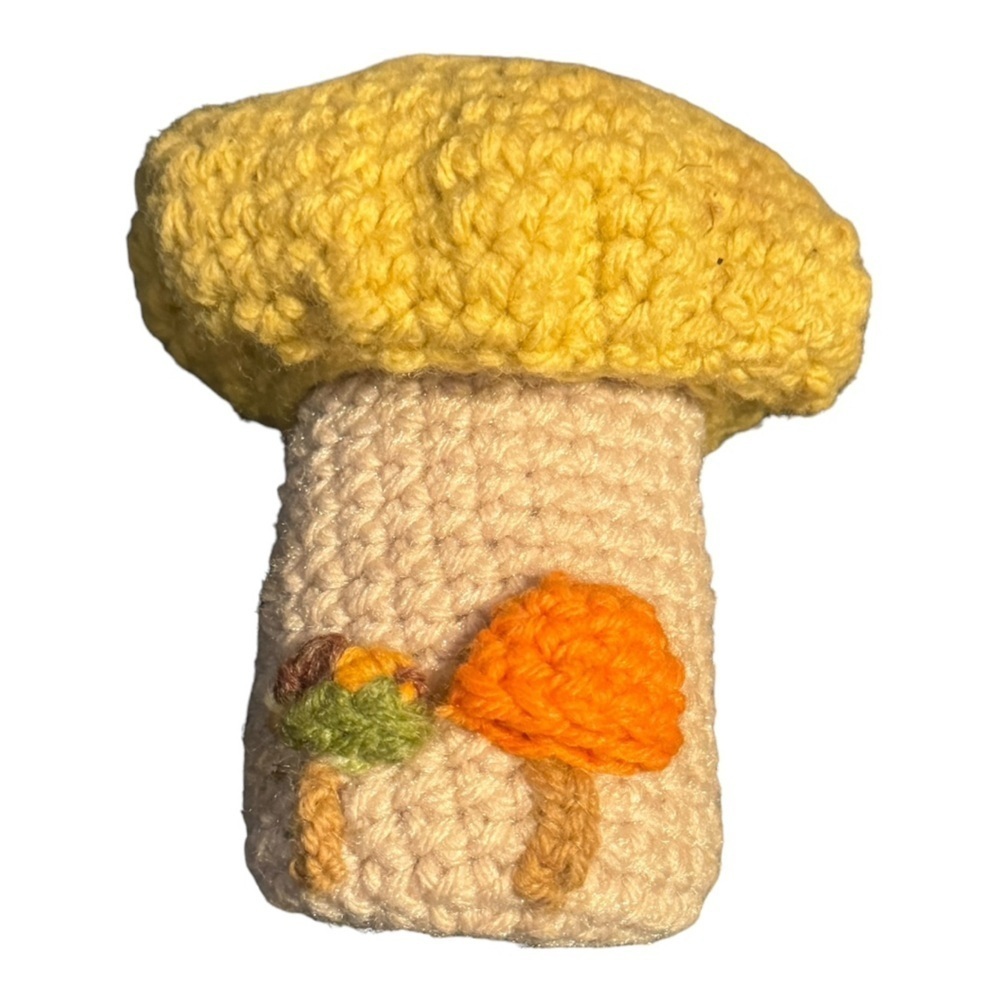 Vintage‎ Crocheted Mushroom Small Comet Holder